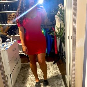 American apparel red mini dress